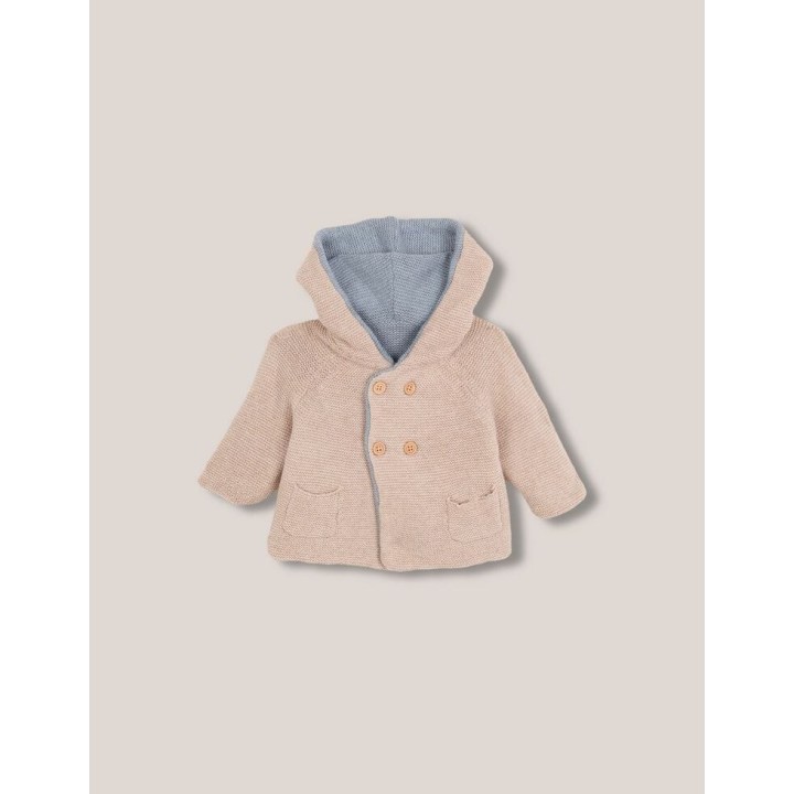 Abrigo con lana de punto