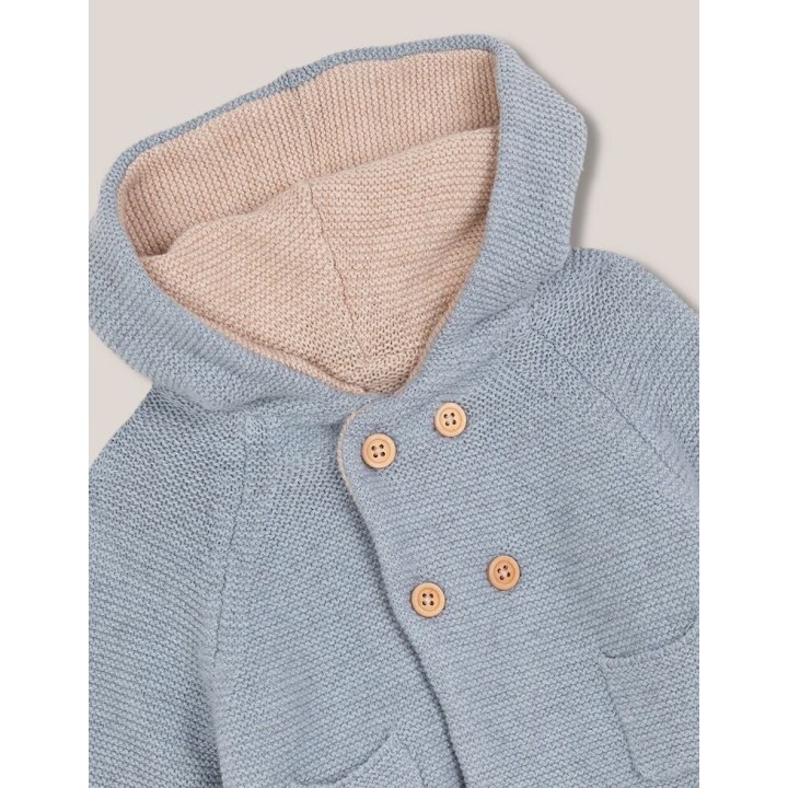 Abrigo con lana de punto