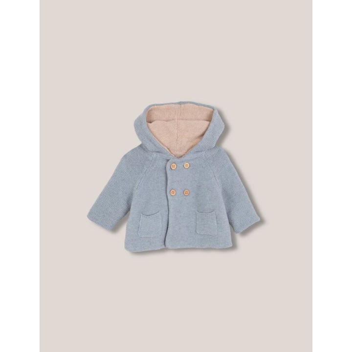 Abrigo con lana de punto